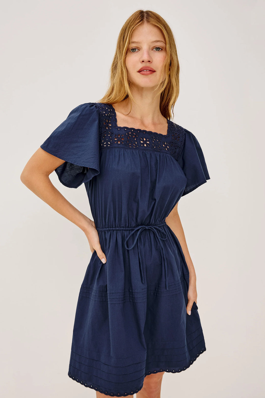 GALE DRESS (NAVY) - RAILS