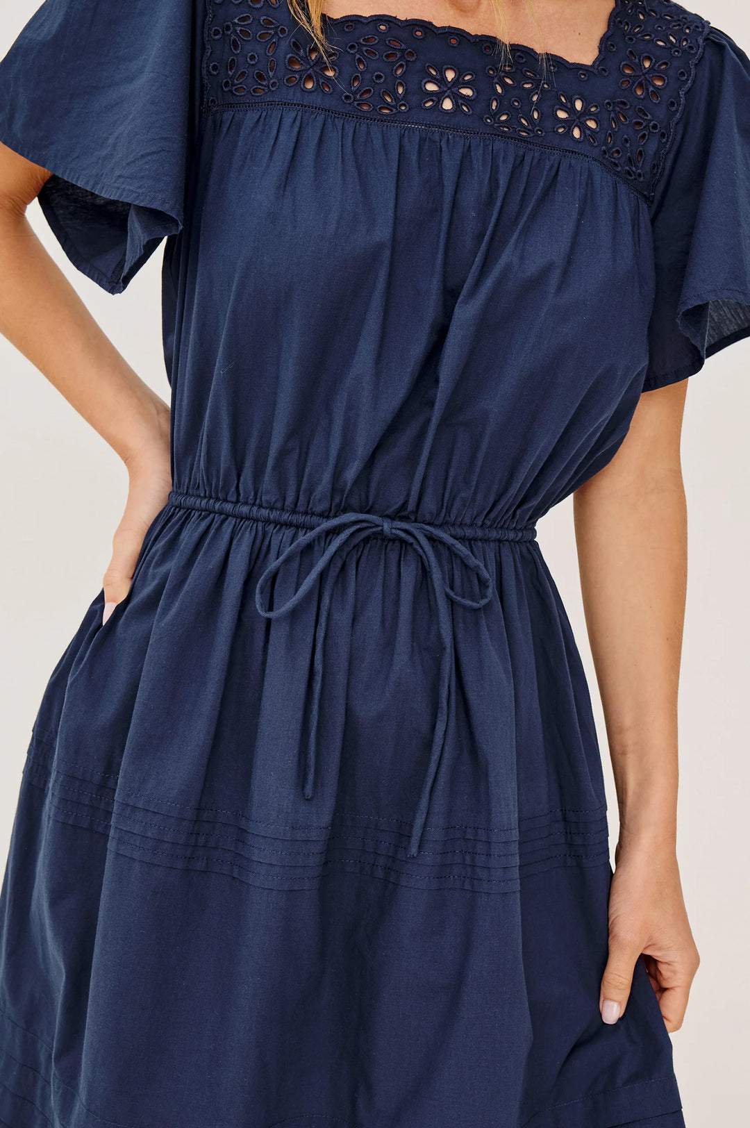 GALE DRESS (NAVY) - RAILS