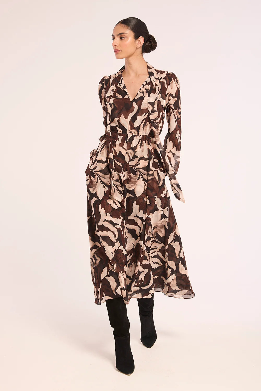 WILMA DRESS (CHOCOLATE SWIRL) - MISA