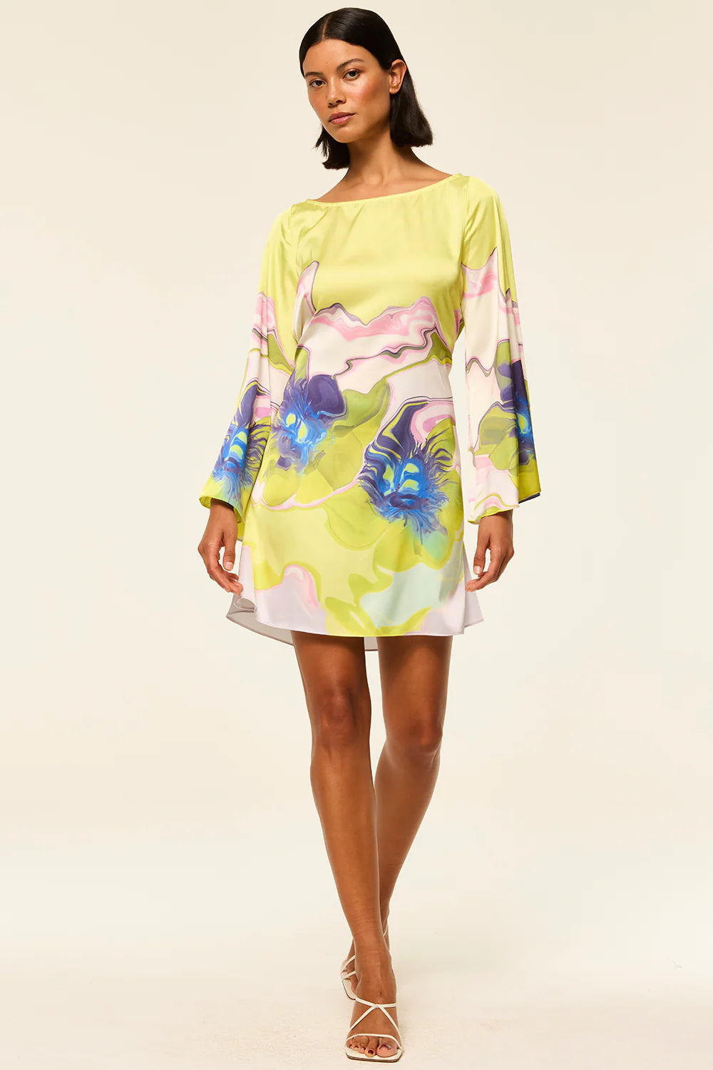 TWIGGY DRESS (MARBLE FLORA) - MISA