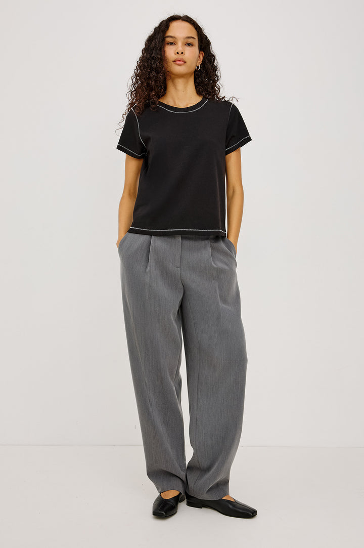 GIRLFRIEND TEE (BLACK CONTRAST) - RAILS