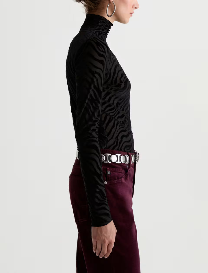 CHELS TURTLENECK (WILD LINES) - A.G. DENIM