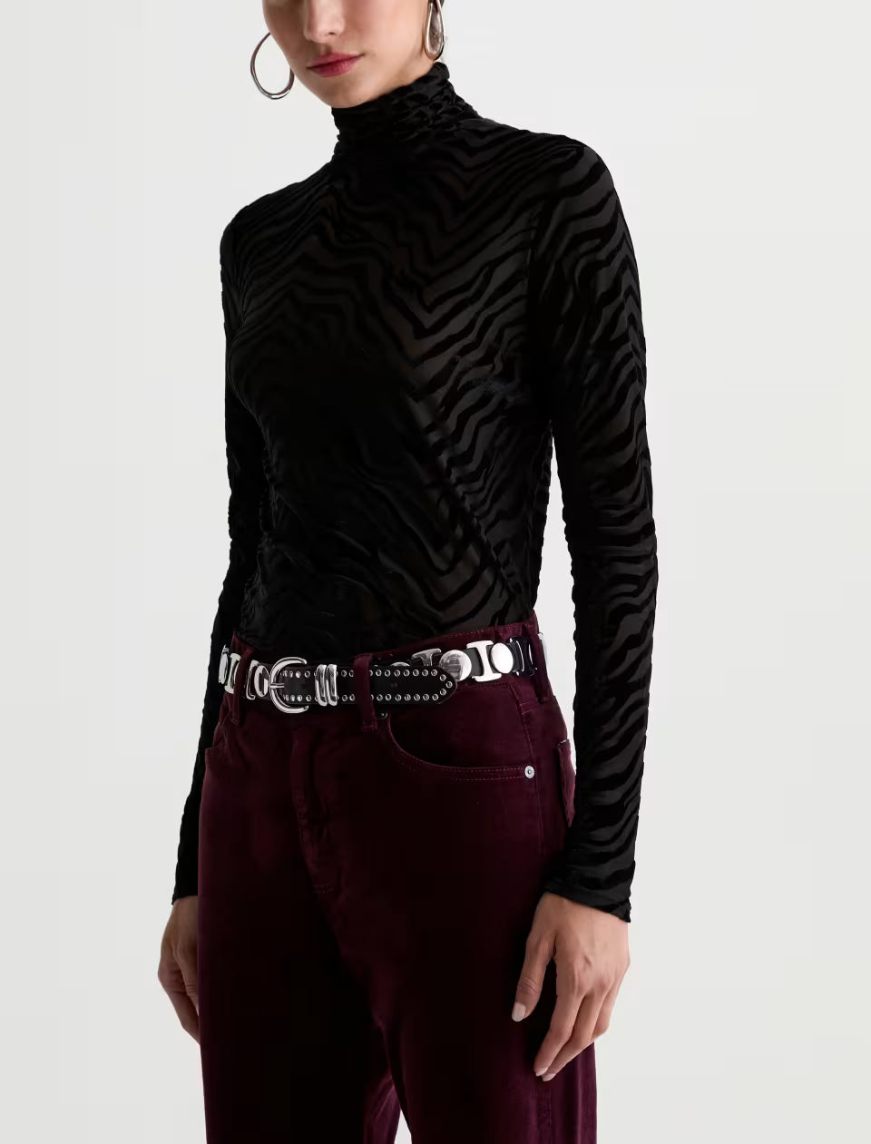 CHELS TURTLENECK (WILD LINES) - A.G. DENIM