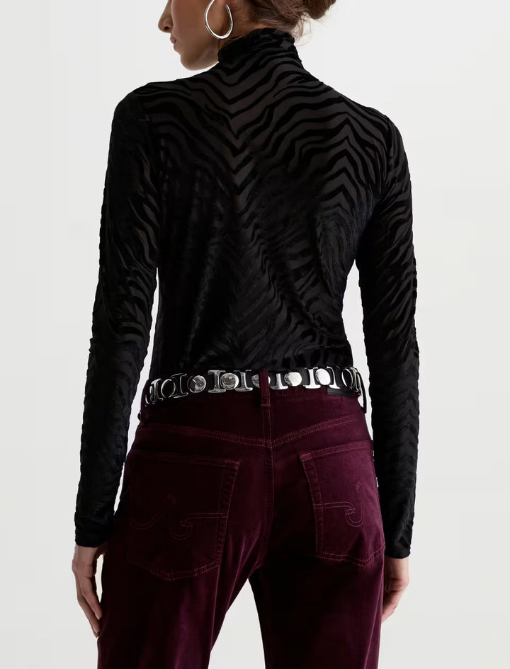 CHELS TURTLENECK (WILD LINES) - A.G. DENIM