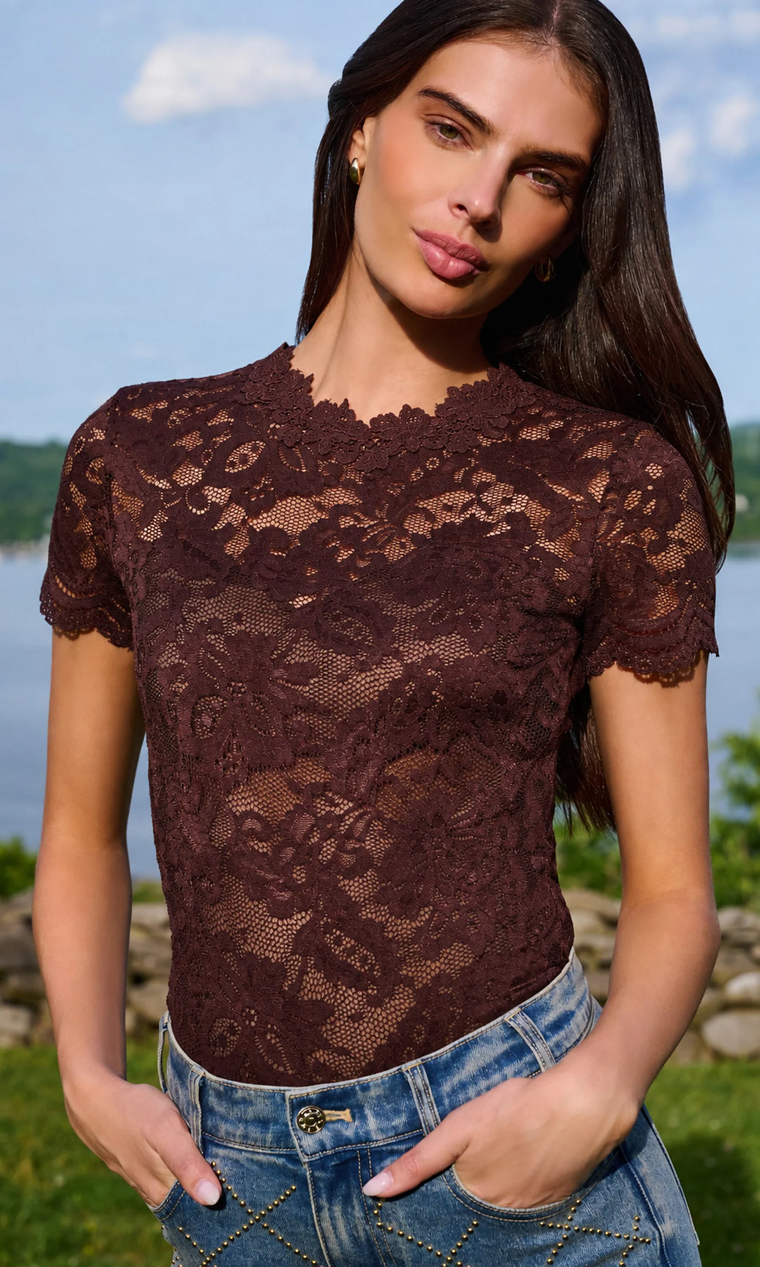 GIADA LACE TOP (ESPRESSO) - GENERATION LOVE
