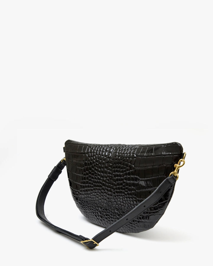 GRANDE FANNY (BLACK CROCO) - CLARE V.