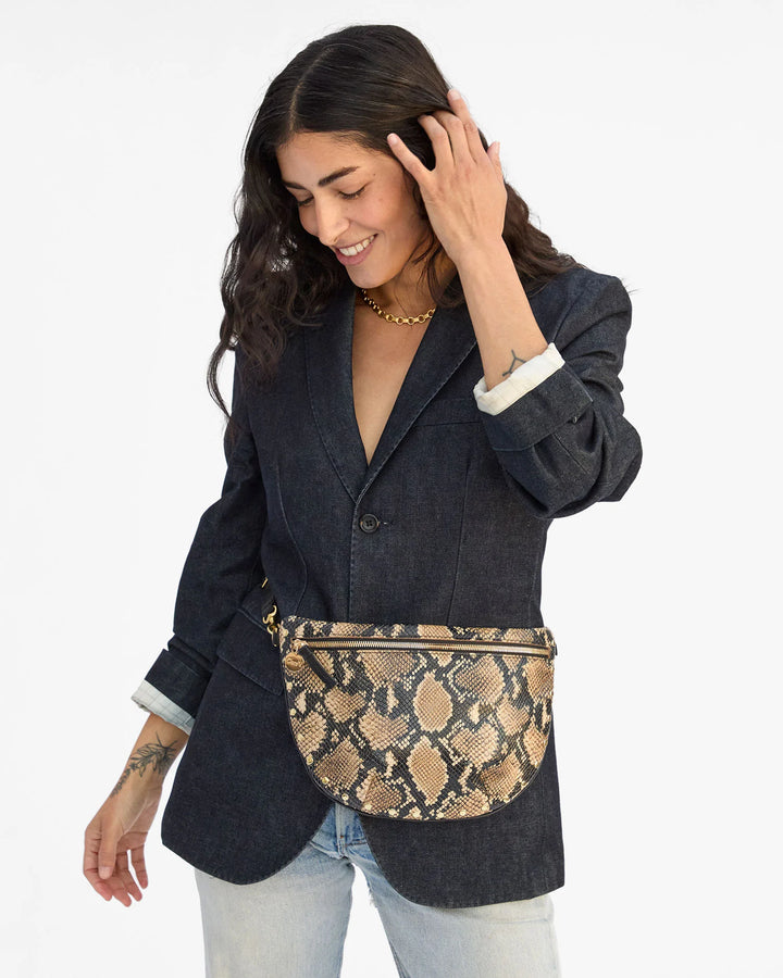 GRANDE FANNY (DESERT SNAKE W/PIPING & STUDS) - CLARE V.
