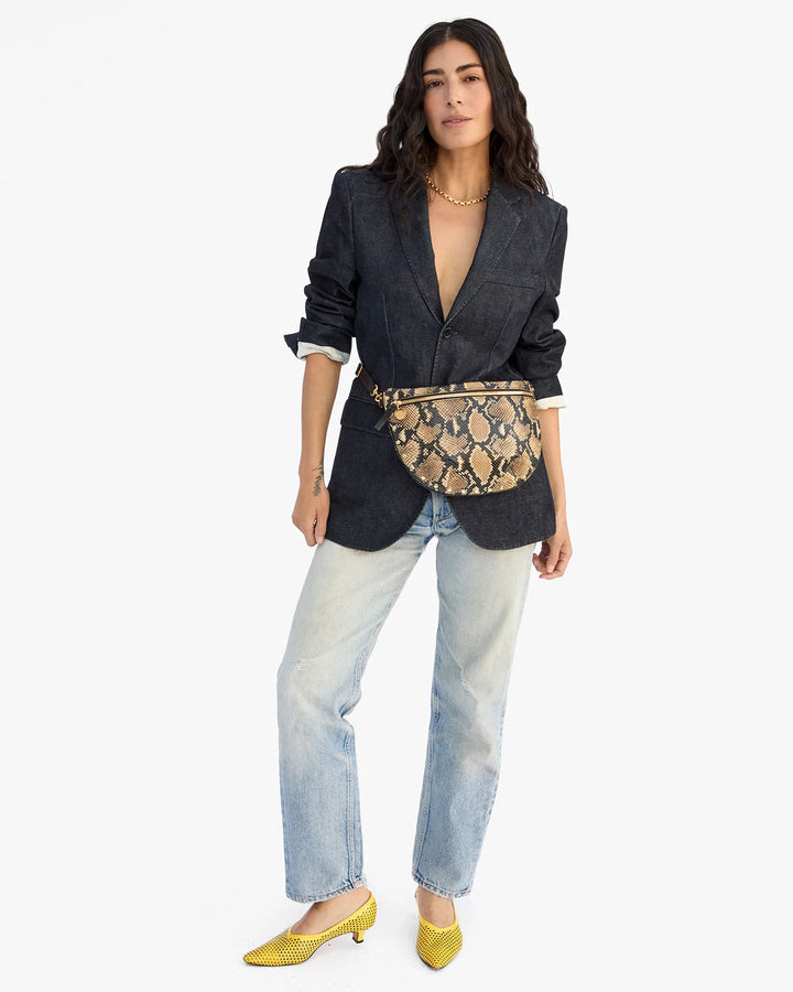 GRANDE FANNY (DESERT SNAKE W/PIPING & STUDS) - CLARE V.