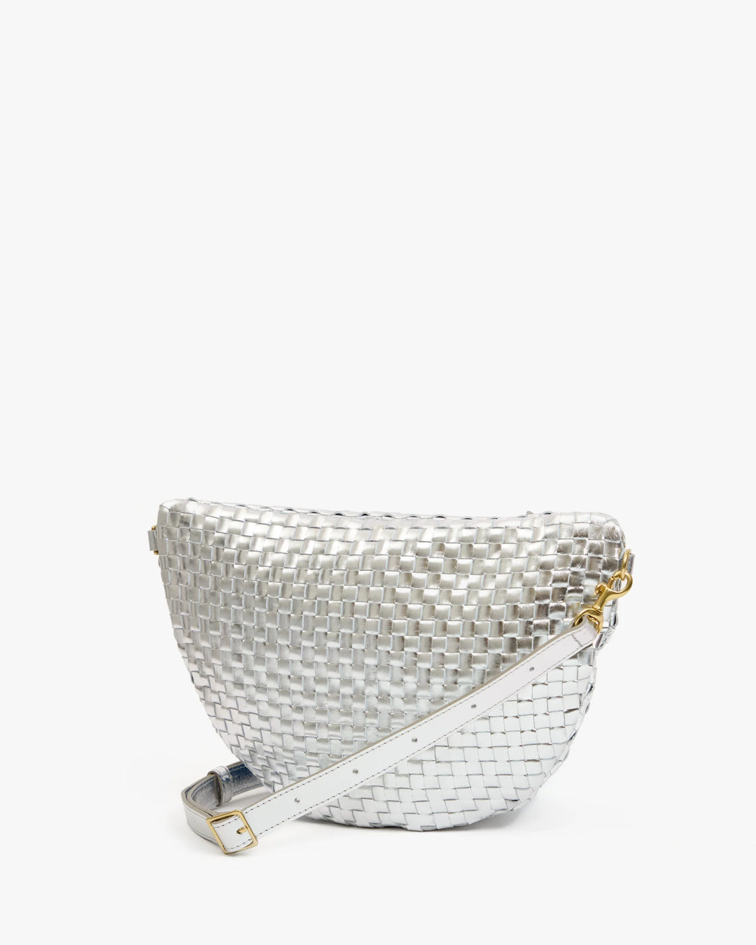 SPECCHIO WOVEN CHECKER GRANDE FANNY (SILVER) - CLARE V.
