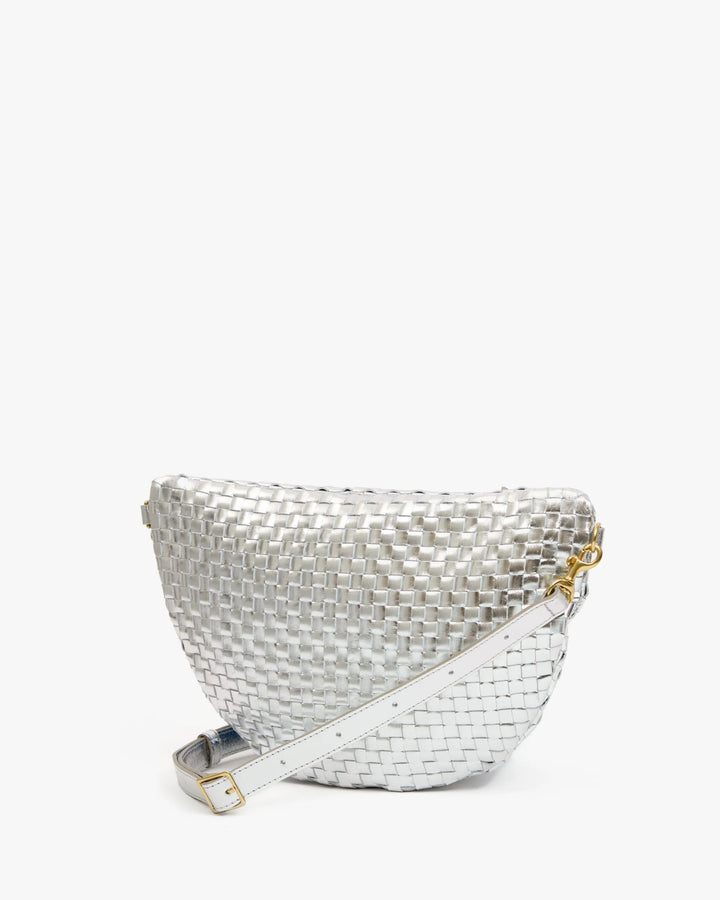SPECCHIO WOVEN CHECKER GRANDE FANNY (SILVER) - CLARE V.