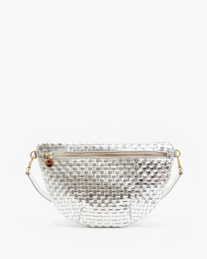 SPECCHIO WOVEN CHECKER GRANDE FANNY (SILVER) - CLARE V.