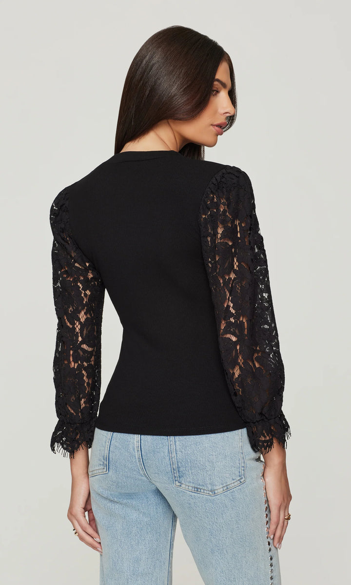 MCKENNA LACE COMBO TOP (BLACK) - GENERATION LOVE