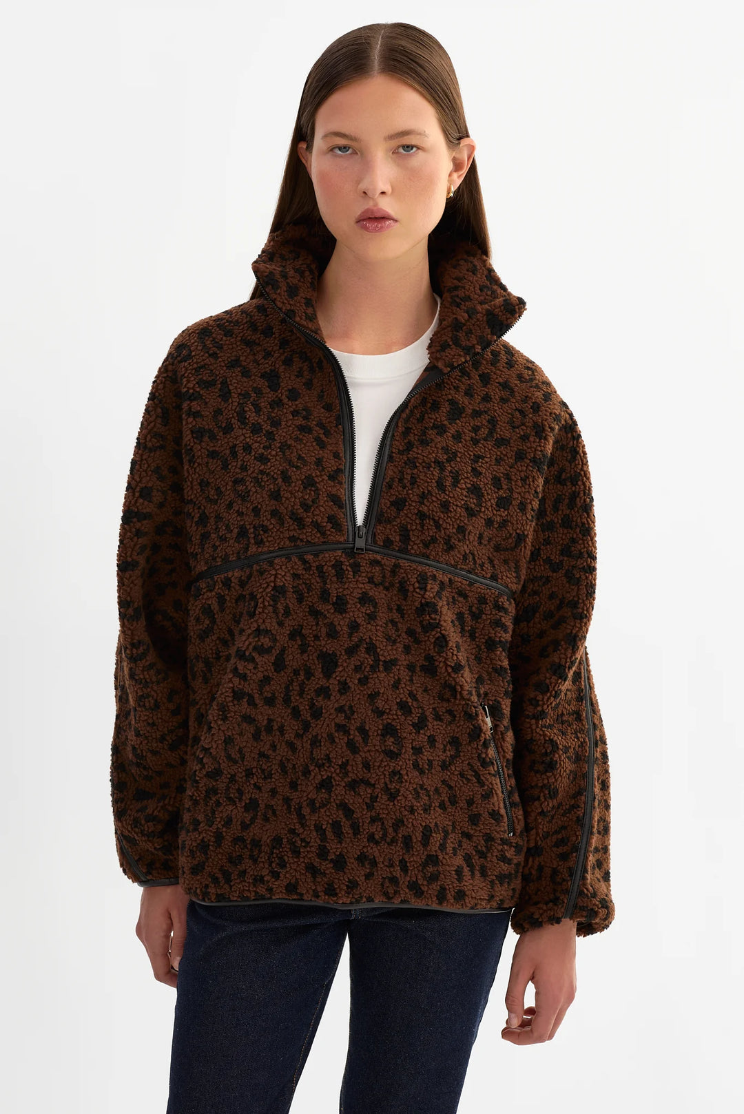 HELSA FLEECE PULLOVER (LEOPARD) - LAMARQUE