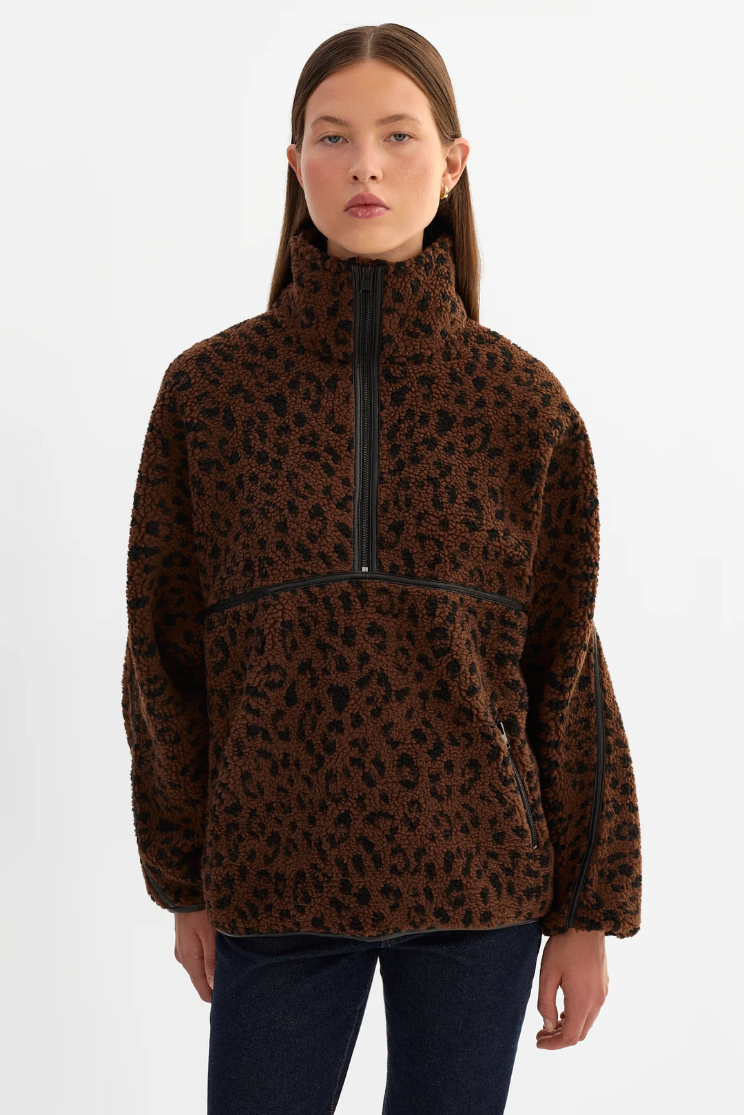 HELSA FLEECE PULLOVER (LEOPARD) - LAMARQUE
