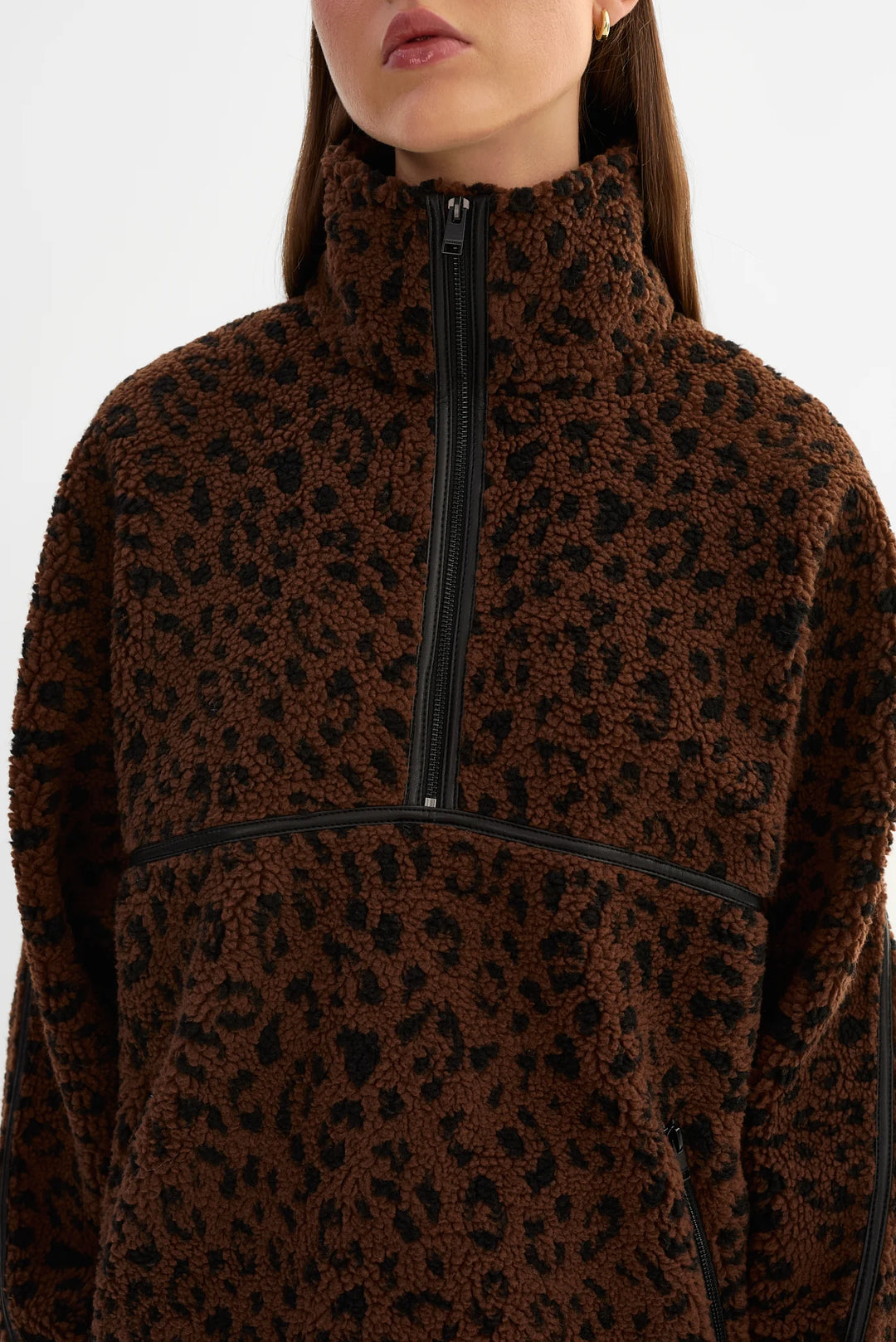 HELSA FLEECE PULLOVER (LEOPARD) - LAMARQUE
