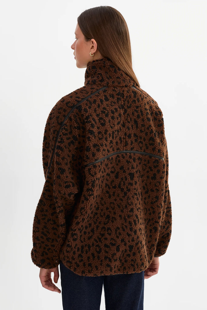 HELSA FLEECE PULLOVER (LEOPARD) - LAMARQUE