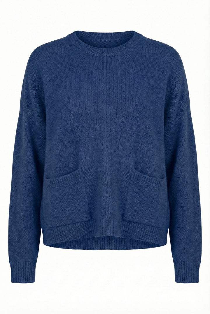 KINKATA TWO POCKET SWEATER (COBALT) - HUMILITY