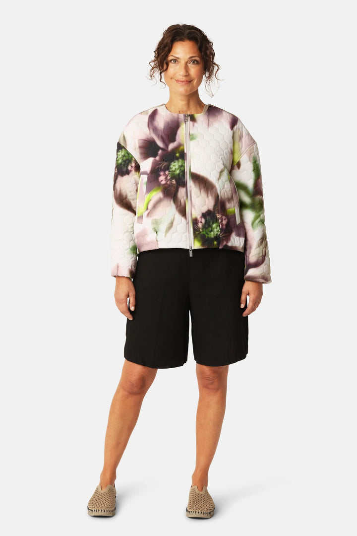 SHORT QUILTED HONEYCOMB JACKET (LIGHT FLOWER) - ILSE JACOBSEN