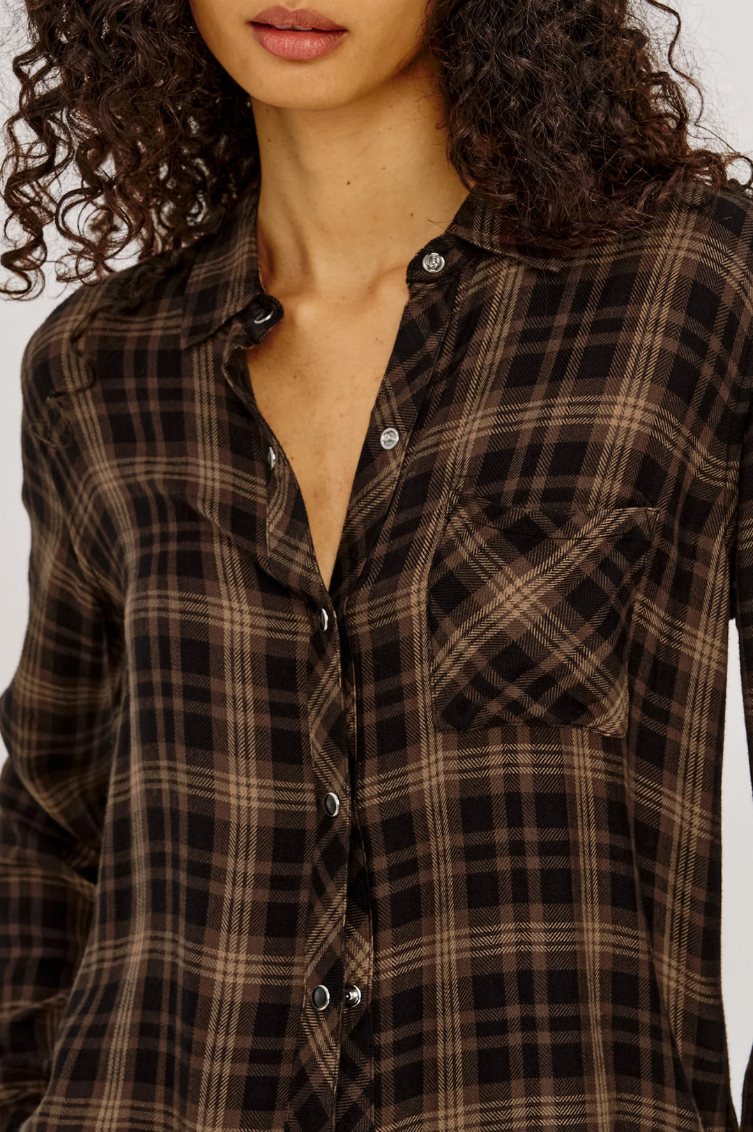 HUNTER PLAID SHIRT (ALMOND BLACK) - RAILS
