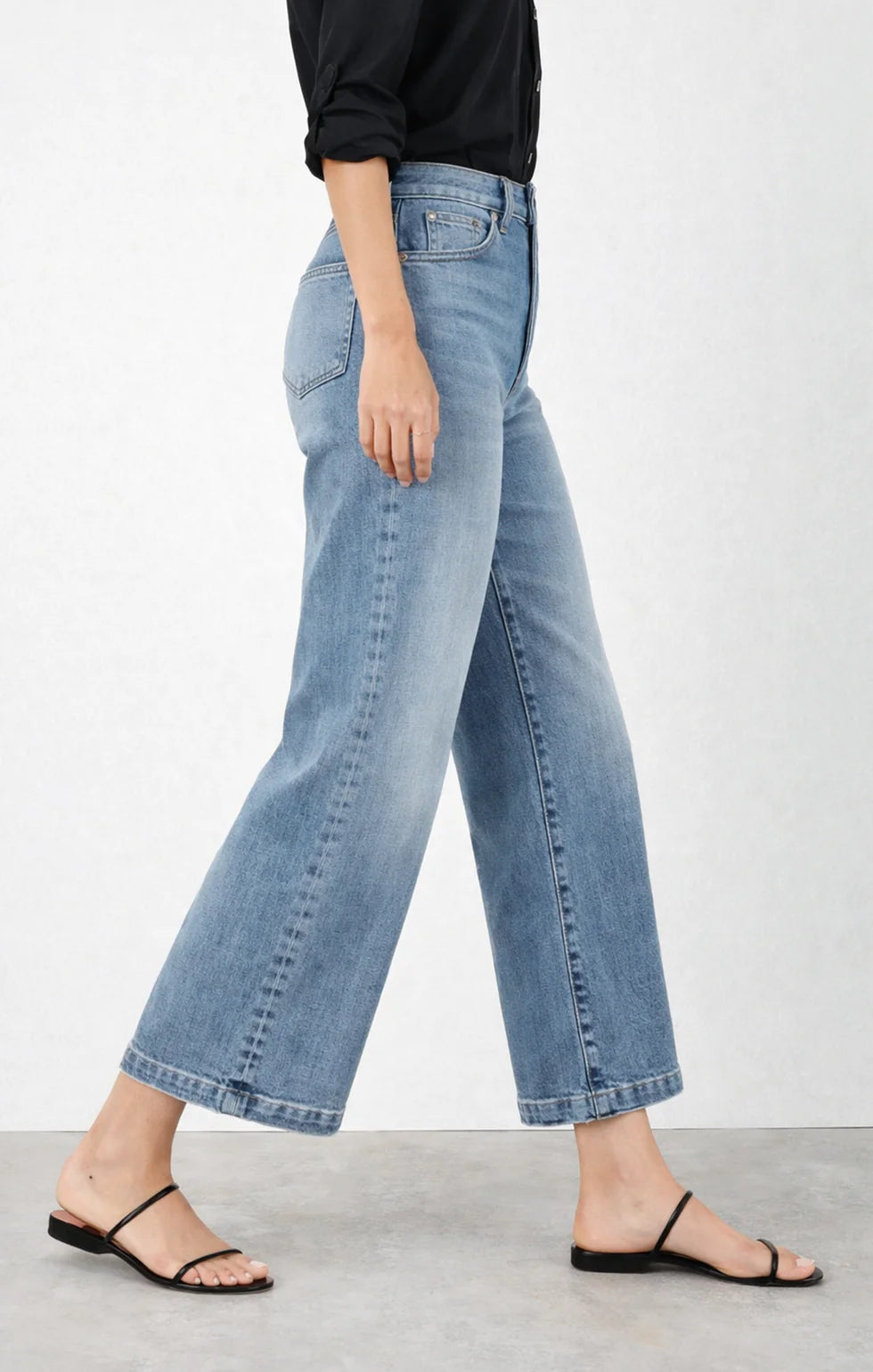 HYACINTH HIGH RISE CROP JEAN (DELFI BLUE) - FIDELITY