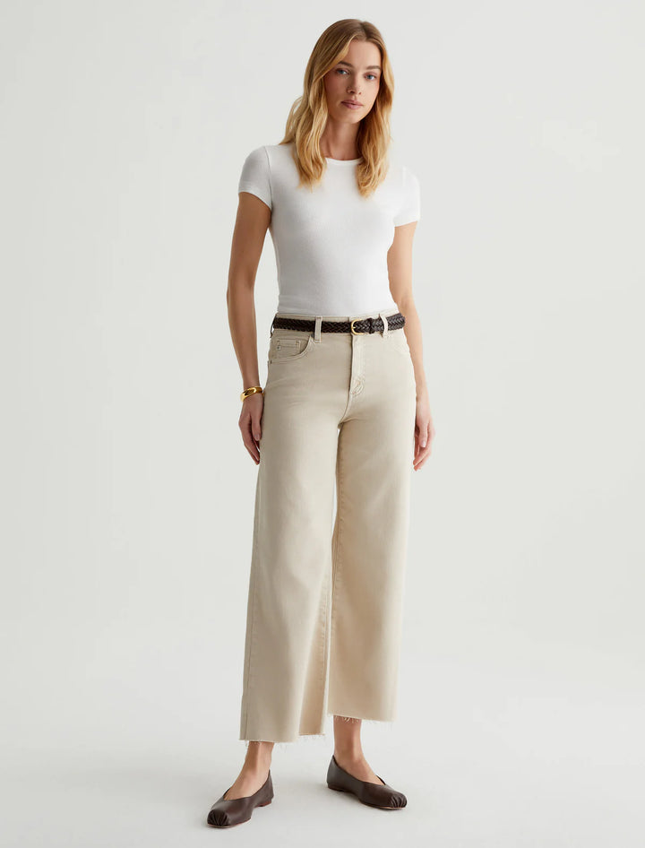 SAIGE WIDE LEG CROP (SULFUR DESERT ROCK) - A.G. DENIM