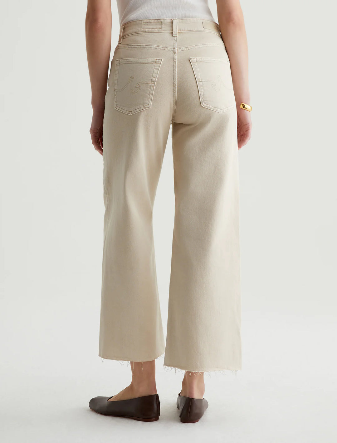 SAIGE WIDE LEG CROP (SULFUR DESERT ROCK) - A.G. DENIM