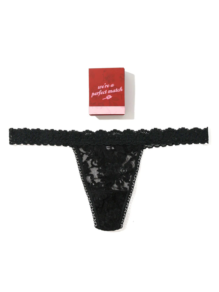 V-DAY MATCHBOOK G-STRING (BLACK) - HANKY PANKY