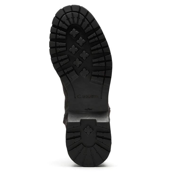 HOGAN SHEARLING-LINED SUEDE BOOTIE (BLACK) - LA CANADIENNE