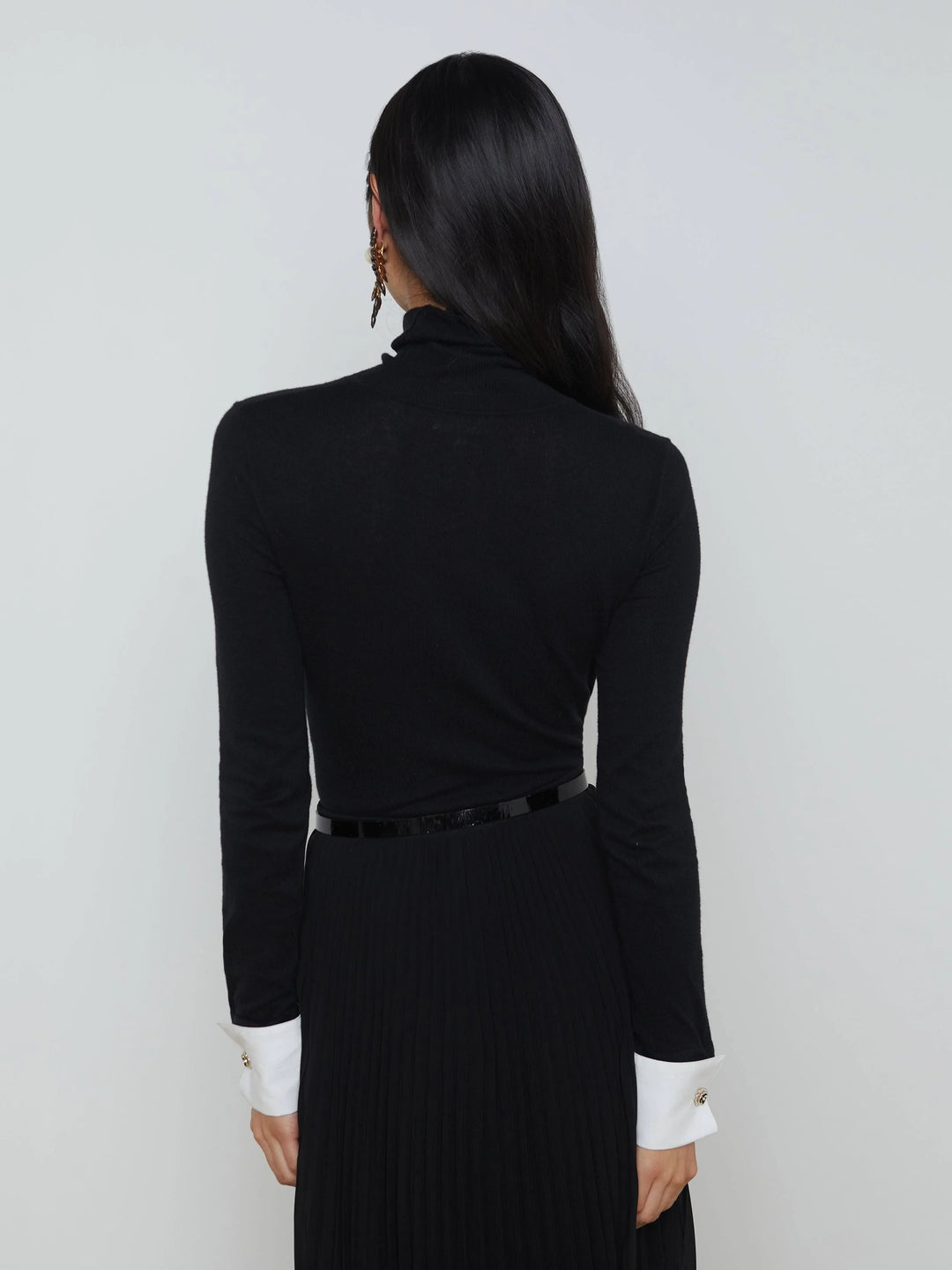 FLORA POPLIN CUFF SWEATER - L'AGENCE