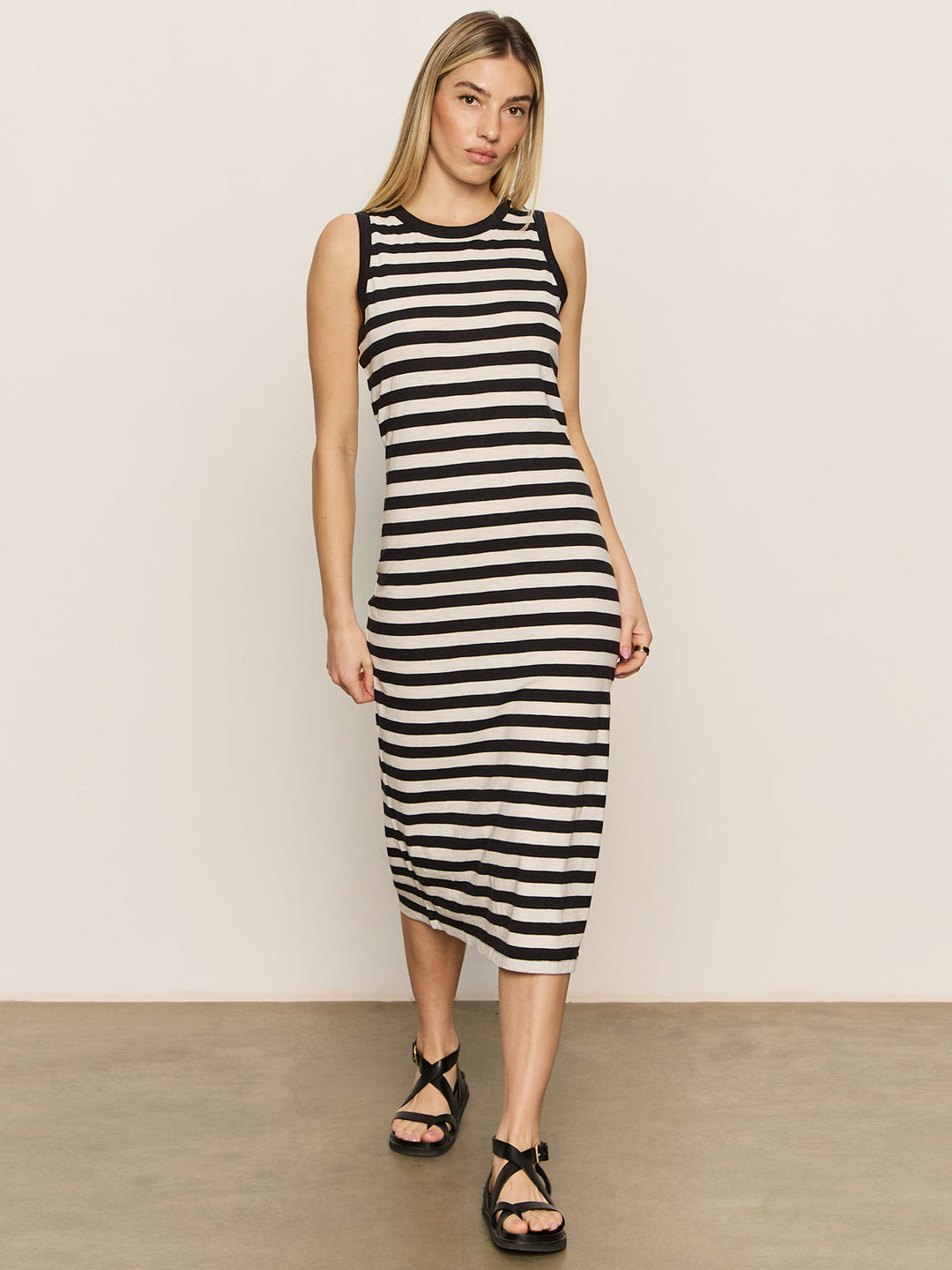 CONTRAST TRIM MAXI STRIPE DRESS - SANCTUARY