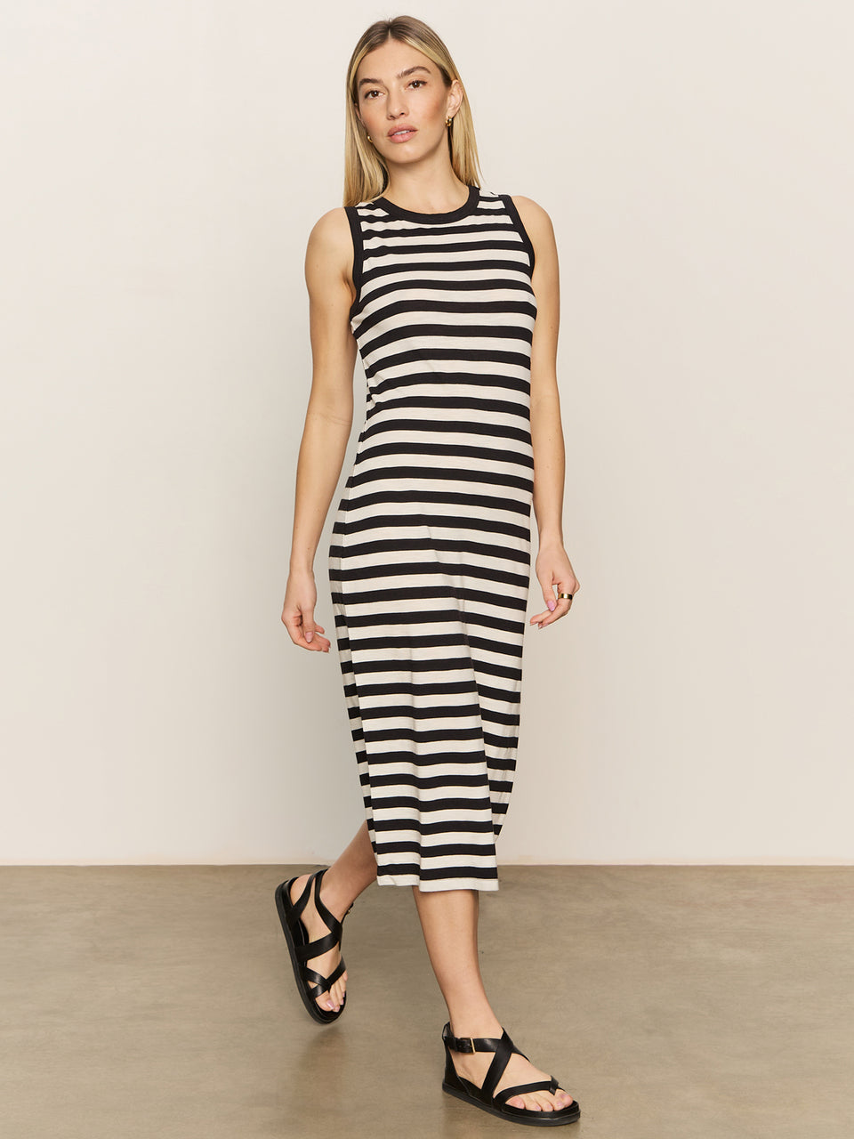 CONTRAST TRIM MAXI STRIPE DRESS - SANCTUARY