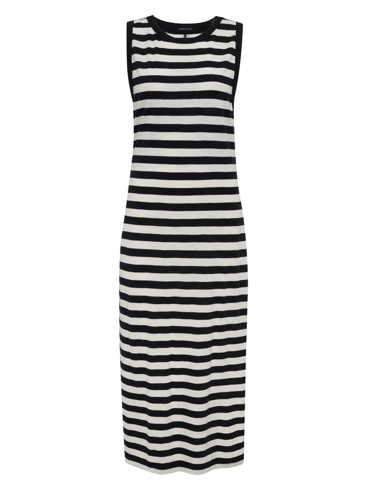 CONTRAST TRIM MAXI STRIPE DRESS - SANCTUARY