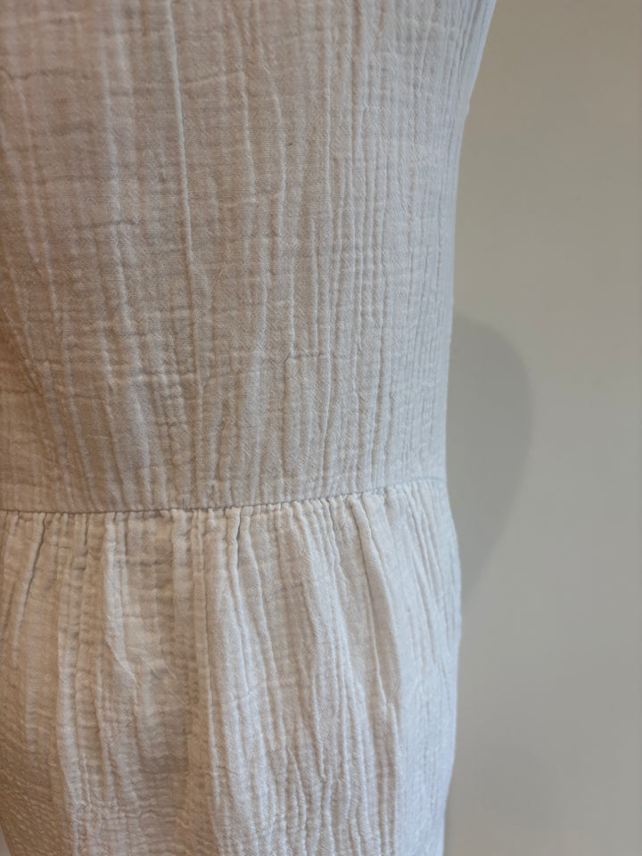 V-NECK TANK HIGH-LOW DRESS (WHITE) - BOBI
