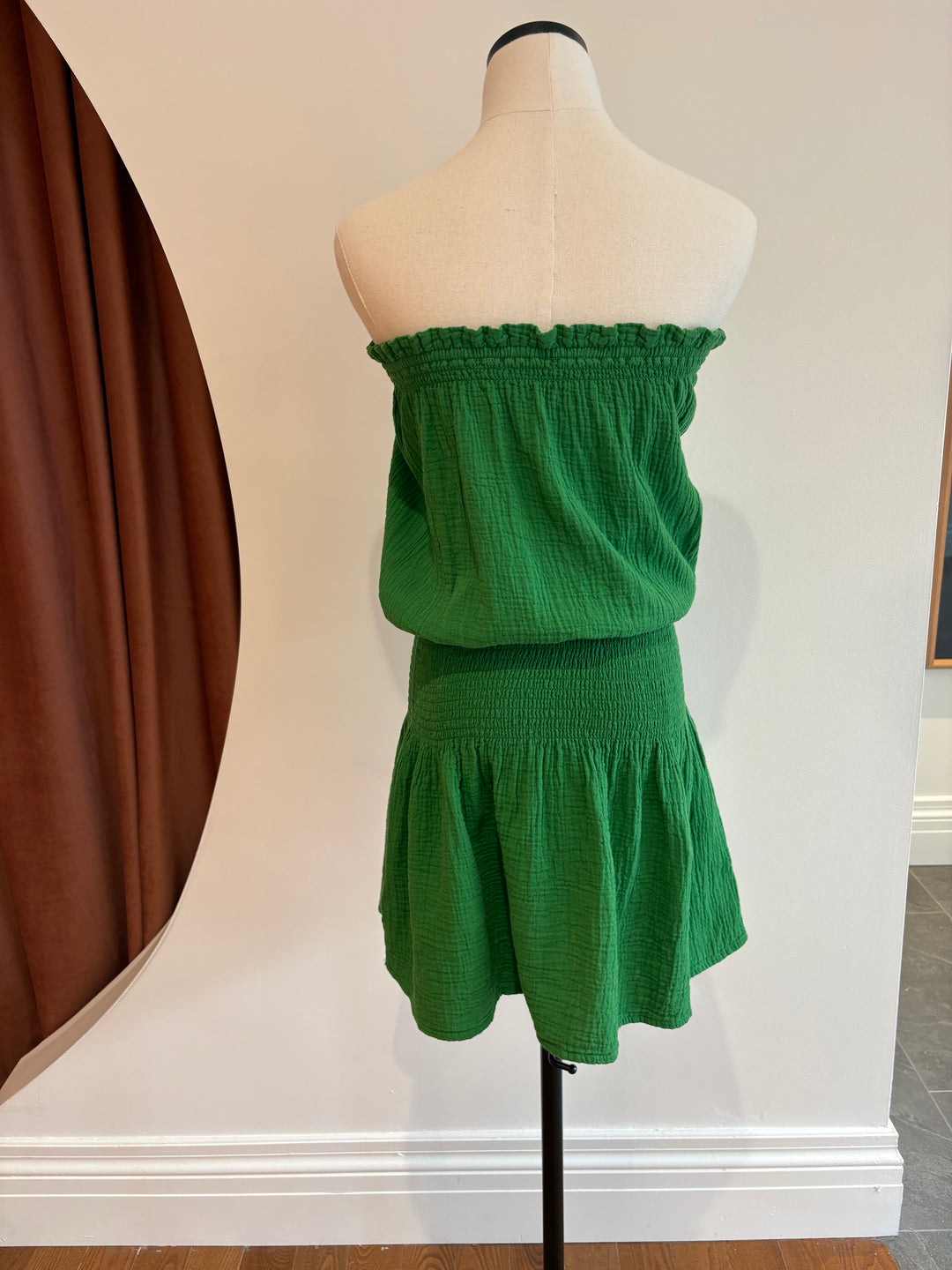 SMOCKED TUBE COVER UP DRESS (GRASS) - BOBI