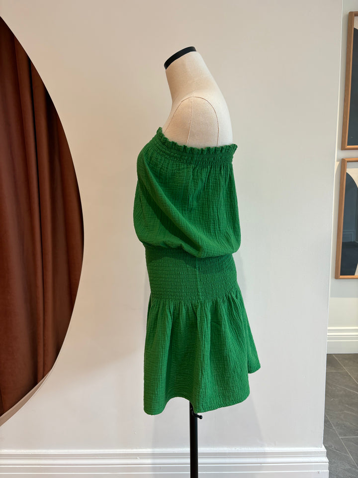 SMOCKED TUBE COVER UP DRESS (GRASS) - BOBI
