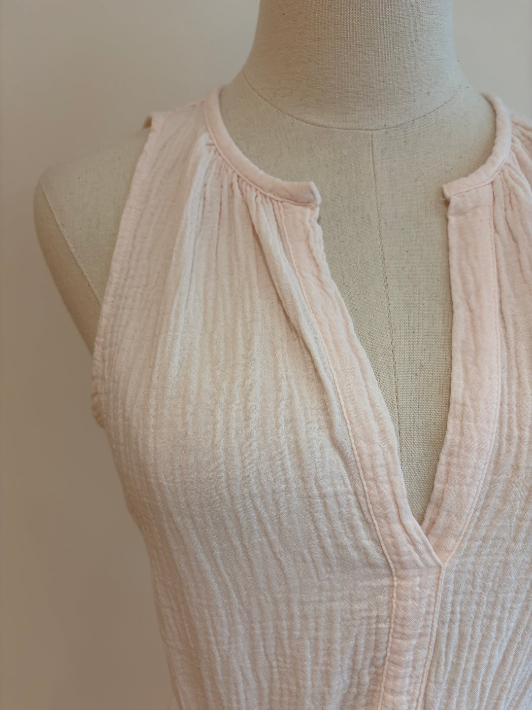 V-NECK GATHERED WAIST MIDI DRESS (BALLET PINK) - BOBI