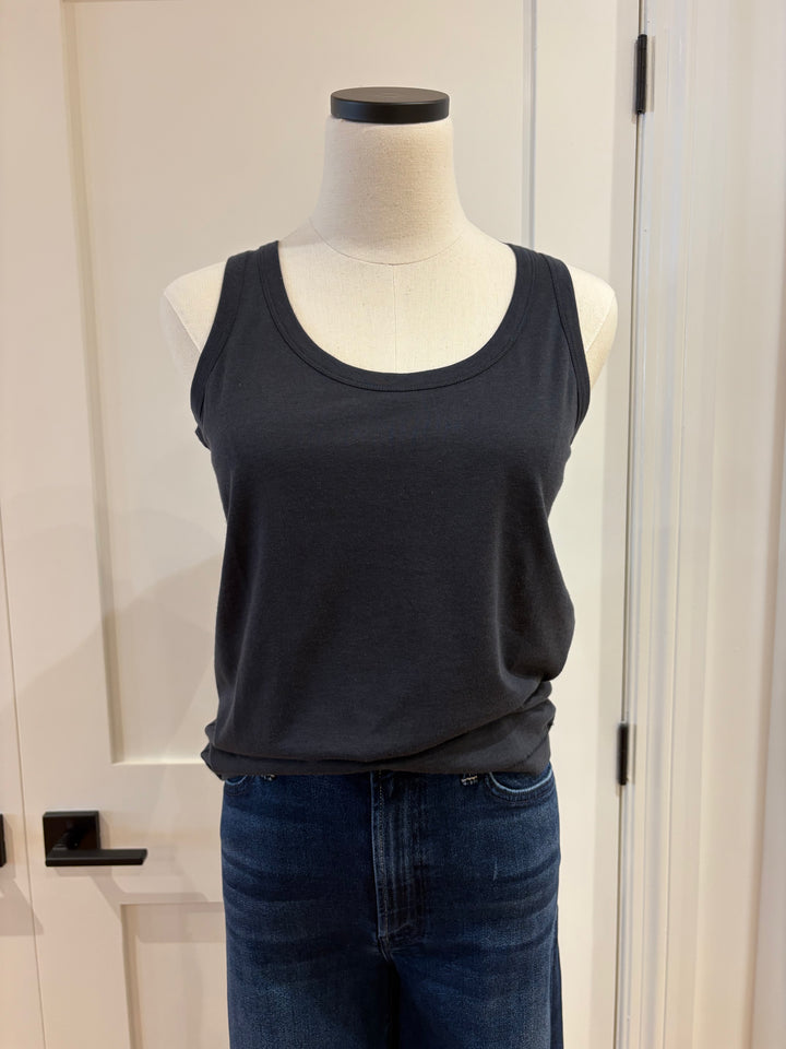 LYOCELL COTTON SCOOP TANK (MARINE) - MAJESTIC FILATURES