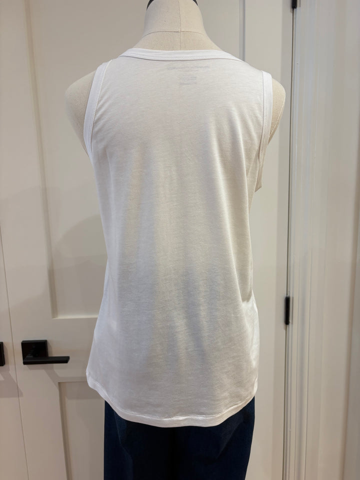 LYOCELL COTTON SCOOP TANK (BLANC) - MAJESTIC FILATURES