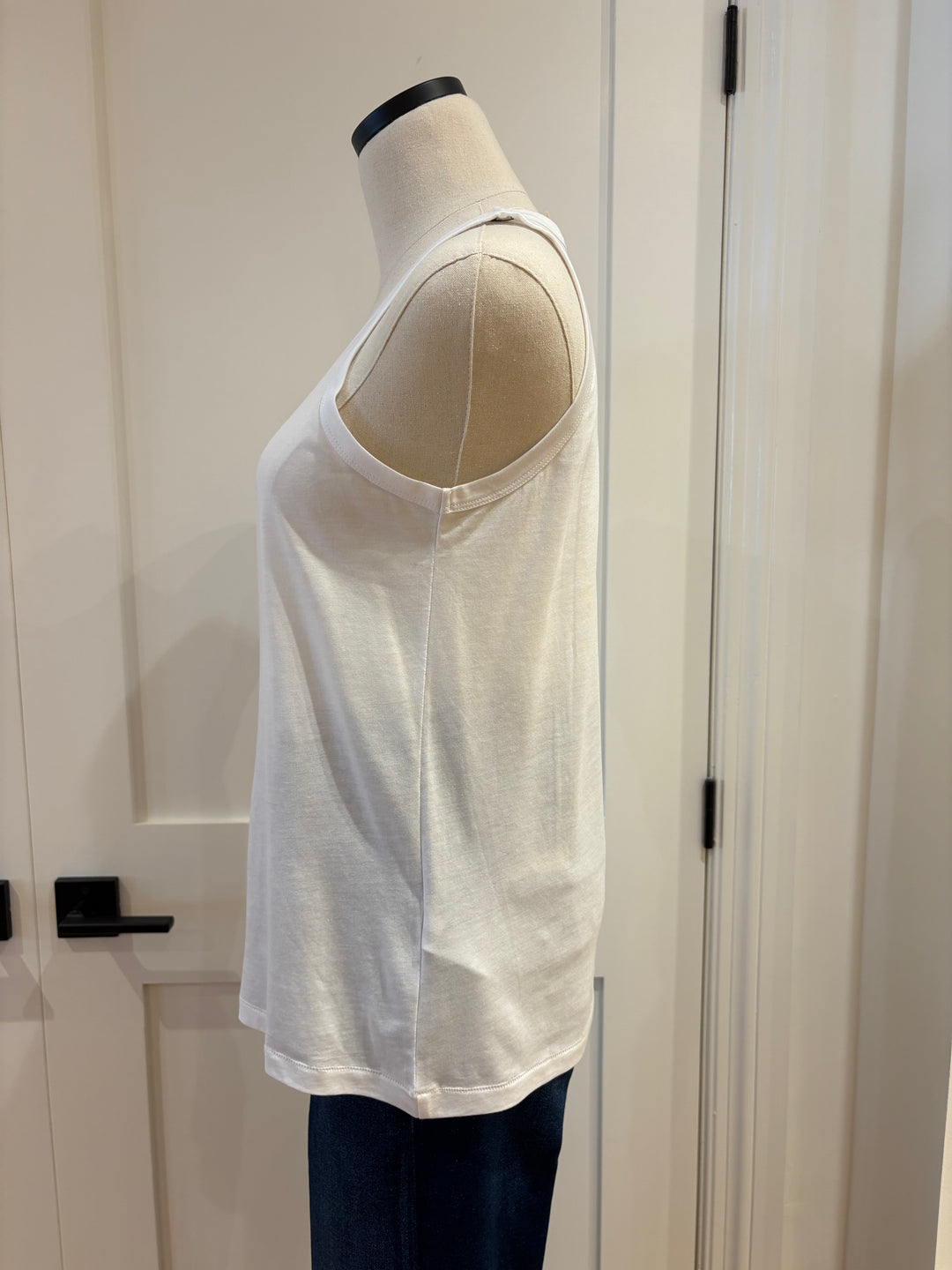 LYOCELL COTTON SCOOP TANK (BLANC) - MAJESTIC FILATURES