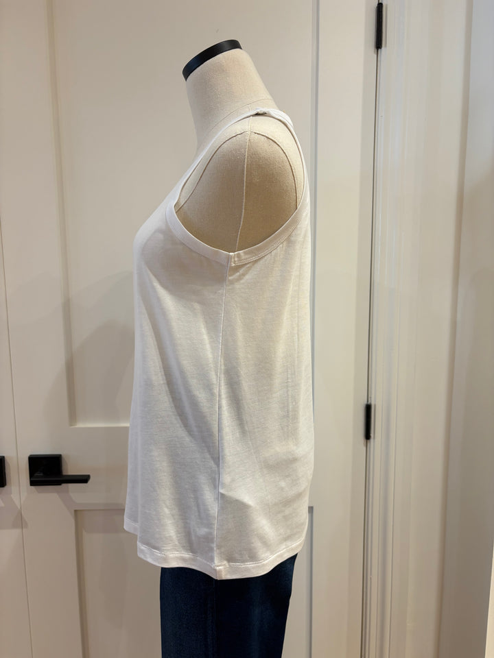 LYOCELL COTTON SCOOP TANK (BLANC) - MAJESTIC FILATURES