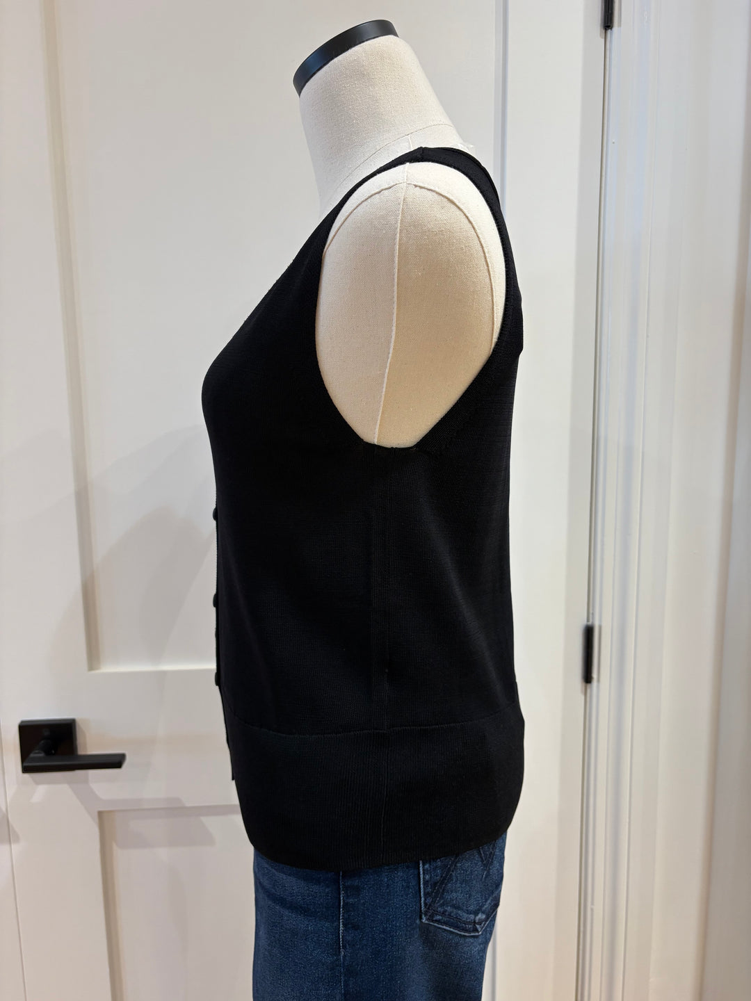 KNITTED BUTTON UP VEST - SANCTUARY
