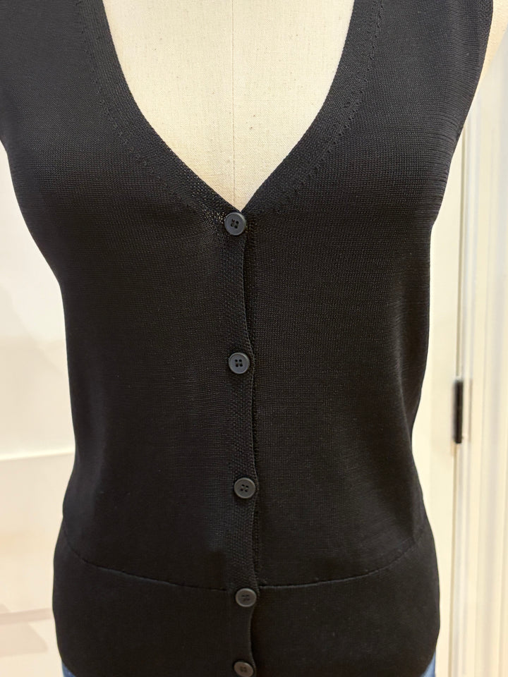 KNITTED BUTTON UP VEST - SANCTUARY