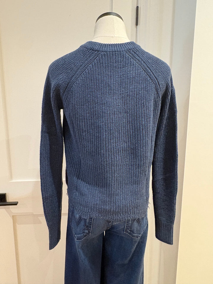DISTRESSED SCALLOP SHAKER (DENIM) - AUTUMN CASHMERE