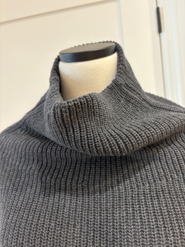 HALF CARDIGAN STITCH FUNNEL NECK - AUTUMN CASHMERE