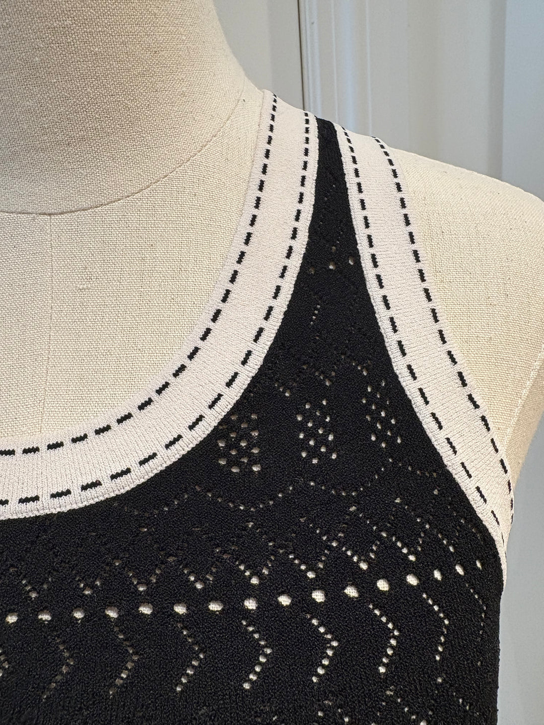 POINTELLE RACER BACK TANK W/ SADDLE STITCHING - AUTUMN CASHMERE