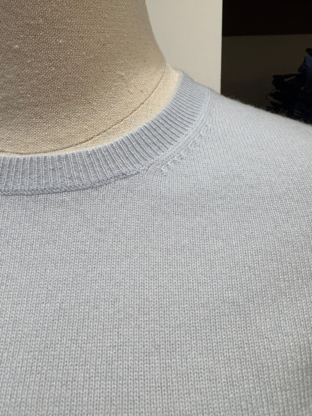 SHORT SLEEVE CASHMERE SWEATER (WAVE) - REPEAT