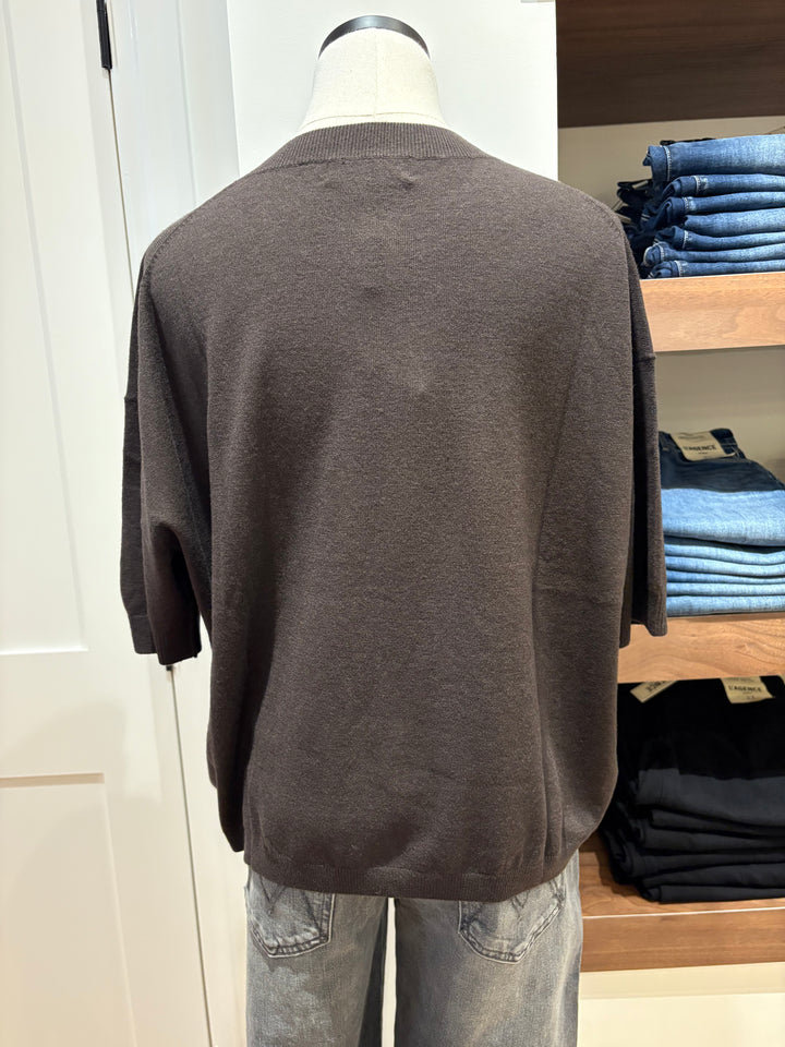 HALF SLEEVE WOOL KNITTED PULLOVER - REPEAT