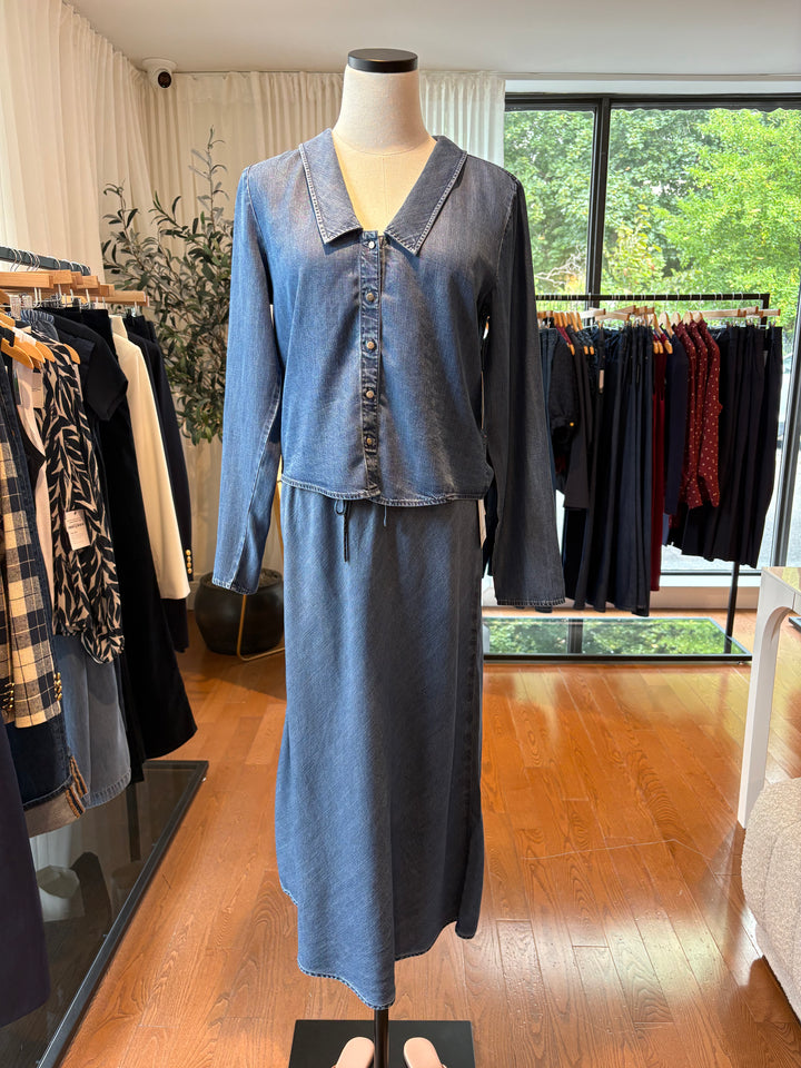 PURITAN COLLAR SHIRT (MOONLIT WASH) - BELLA DAHL