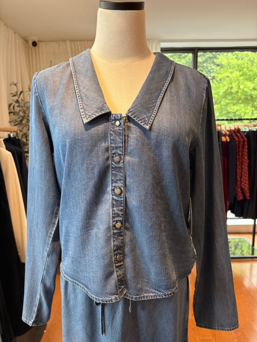 PURITAN COLLAR SHIRT (MOONLIT WASH) - BELLA DAHL