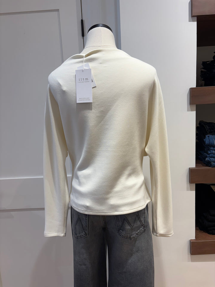 DEMI SOLID COWLNECK DOLMAN TOP - TYLER MADISON